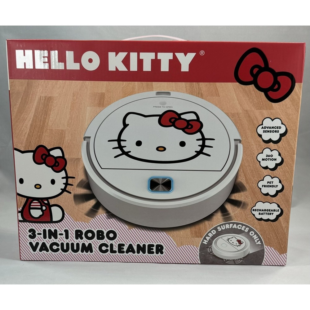 New in Box Hello Kitty Sanrio 3-in-1 Robot Vacuum Cleaner